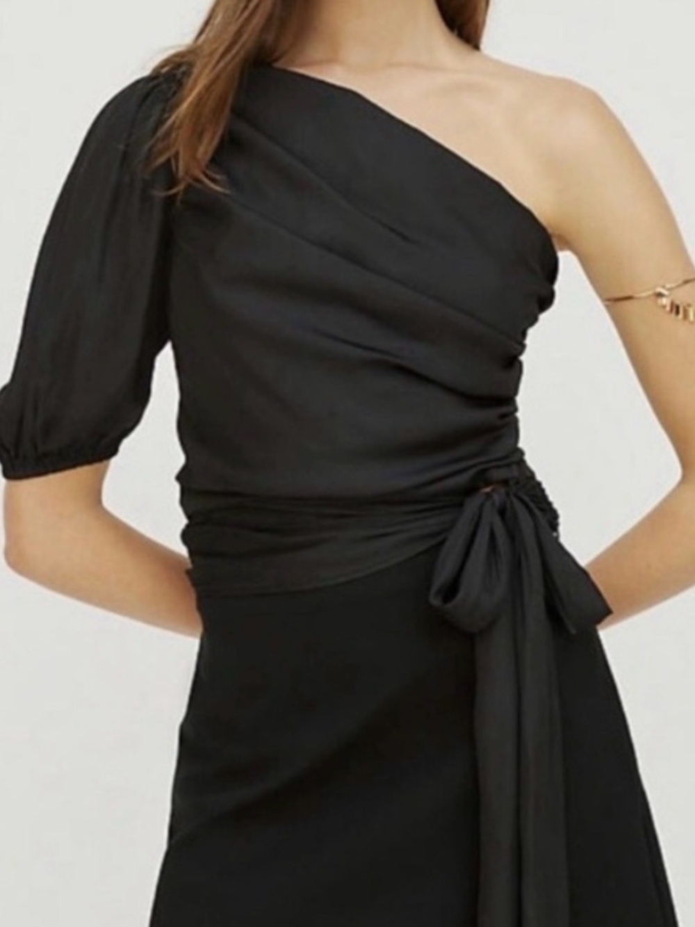 Dolan Art + Soul Collection One-Shoulder Ruched Blouse | NWT | Size Small